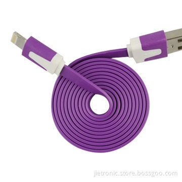 Colored Noodle Style USB Charge Cable for iPhone 5 with 1m Cable Length